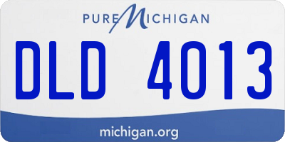 MI license plate DLD4013