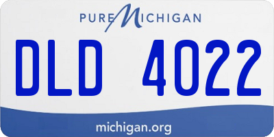 MI license plate DLD4022