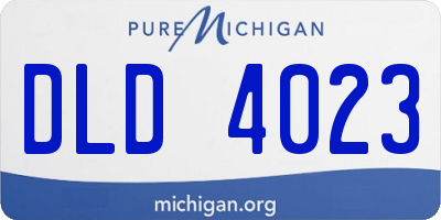 MI license plate DLD4023