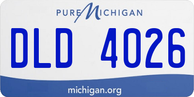 MI license plate DLD4026