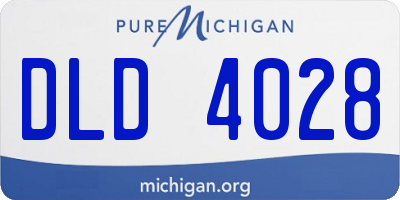 MI license plate DLD4028