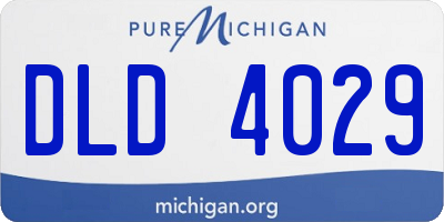 MI license plate DLD4029