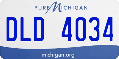 MI license plate DLD4034