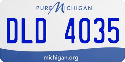 MI license plate DLD4035