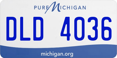 MI license plate DLD4036