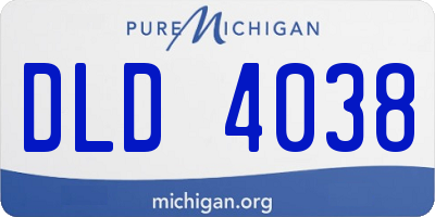 MI license plate DLD4038