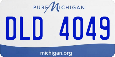 MI license plate DLD4049