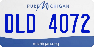 MI license plate DLD4072