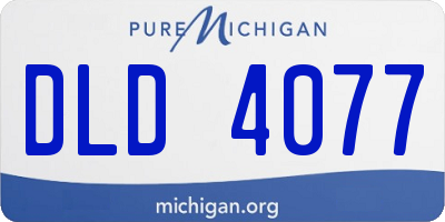 MI license plate DLD4077