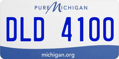 MI license plate DLD4100