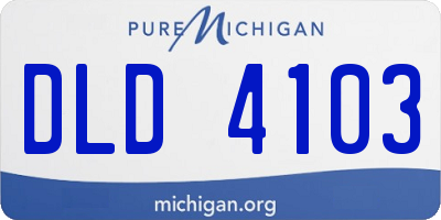 MI license plate DLD4103