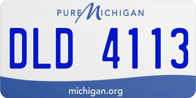 MI license plate DLD4113