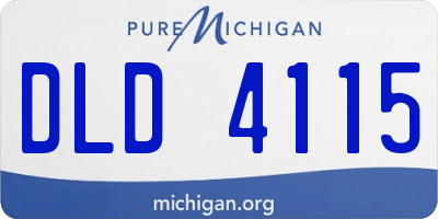 MI license plate DLD4115