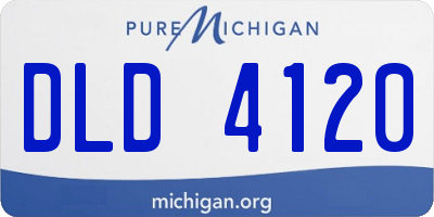 MI license plate DLD4120