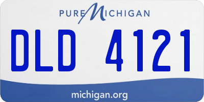 MI license plate DLD4121