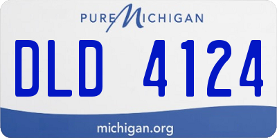 MI license plate DLD4124