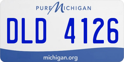 MI license plate DLD4126