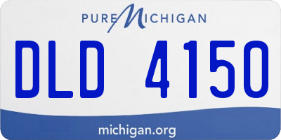 MI license plate DLD4150