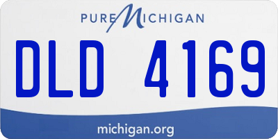 MI license plate DLD4169