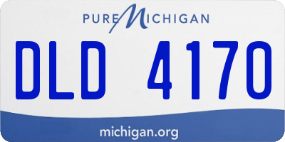 MI license plate DLD4170