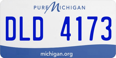 MI license plate DLD4173