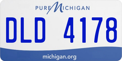 MI license plate DLD4178