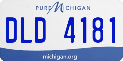 MI license plate DLD4181