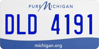 MI license plate DLD4191