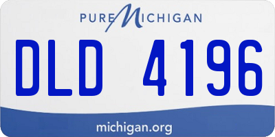MI license plate DLD4196