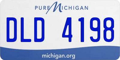 MI license plate DLD4198