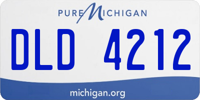 MI license plate DLD4212
