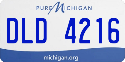 MI license plate DLD4216
