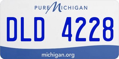 MI license plate DLD4228