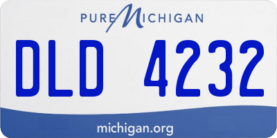 MI license plate DLD4232