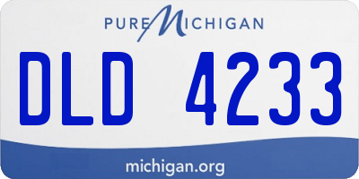 MI license plate DLD4233