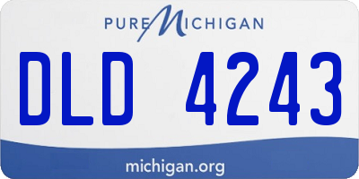 MI license plate DLD4243