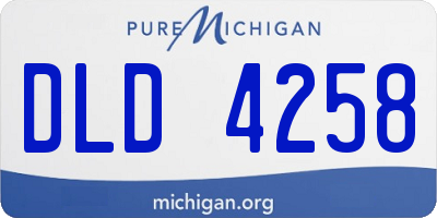 MI license plate DLD4258