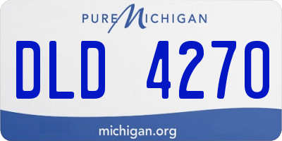 MI license plate DLD4270