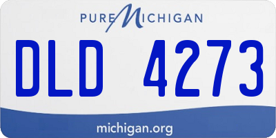 MI license plate DLD4273
