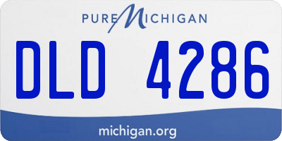 MI license plate DLD4286