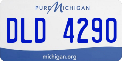 MI license plate DLD4290