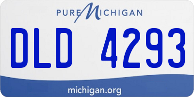MI license plate DLD4293