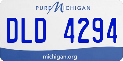 MI license plate DLD4294