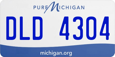 MI license plate DLD4304