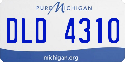 MI license plate DLD4310