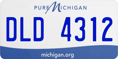MI license plate DLD4312