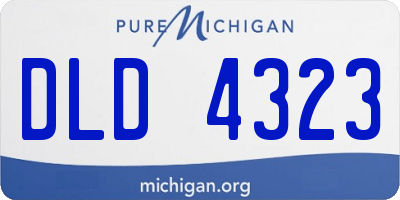 MI license plate DLD4323