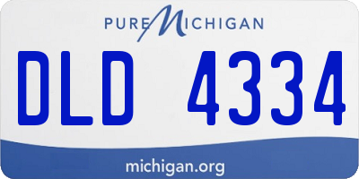 MI license plate DLD4334