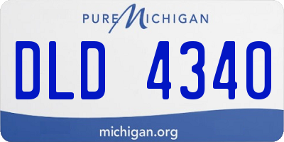 MI license plate DLD4340