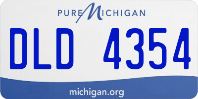 MI license plate DLD4354